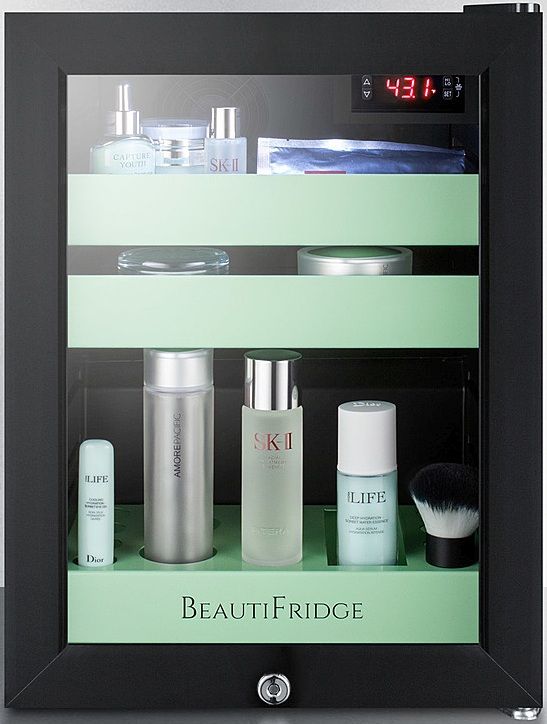 Summit® BeautiFridge 14" 0.9 Cu. Ft. Black Cosmetic Refrigerator-1