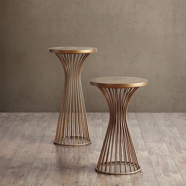 Olliix by INK+IVY Bronze Mercer 30" Pedestal Table-1