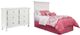 Signature Design by Ashley® Kaslyn 2-Piece White Twin Panel Headboard Bed Set-0