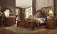 ACME Furniture Dresden Cherry Oak Upholstered Eastern King Panel Bed-1