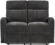Coaster® Hamilton Charcoal Gray Manual Reclining Loveseat-4