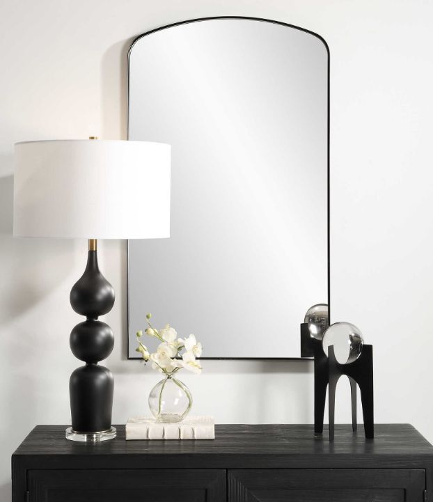 Uttermost® Tordera Black Arched Mirror-2