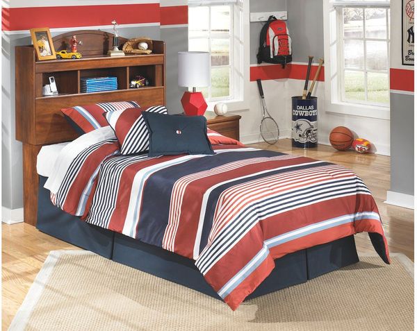 Signature Design by Ashley Barchan Medium Brown Youth Twin Bookcase Headboard