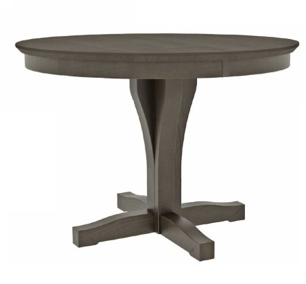 Country View Woodworking Customizable Belmont Elm Top 38" Dining Table with 2-Leaves and Brown Maple Base