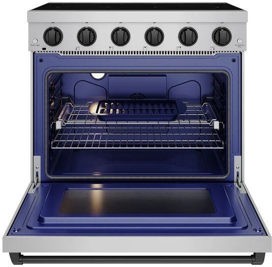 Thor Kitchen® Gordon Ramsay 36" Stainless Steel/Black Freestanding Pro Style Electric Range-1
