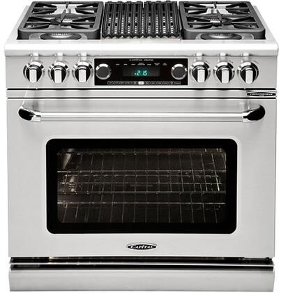 Capital Cooking™ Connoisseurian 36" Stainless Steel Pro Style Dual Fuel Range-0