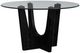 Elements International Oregon Glass Top Dining Table with Black Base-0