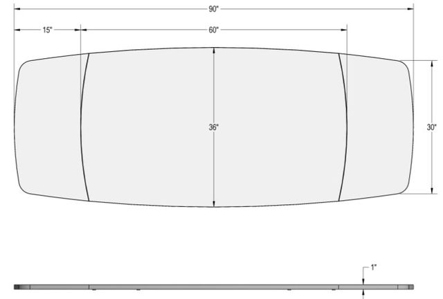 Amisco Customizable Amelia 90" Rectangular Dining Table-3
