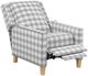 Powell® Portier Gray Check Manual Pushback Recliner-1