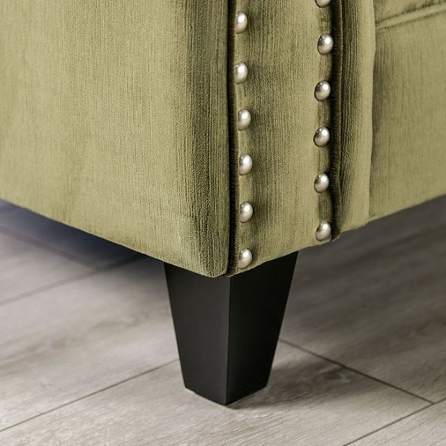 Furniture of America® Kaye Olive Green Sofa-2