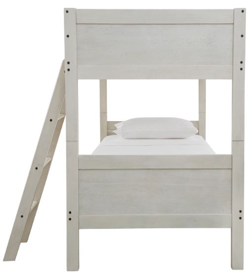 Signature Design by Ashley® Robbinsdale Antique White Twin/Twin Bunk Bed with Ladder-3