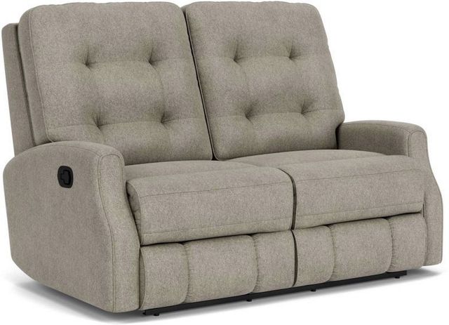 Flexsteel® Devon Silver Pebble Reclining Loveseat-0
