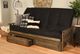 Kodiak Furniture Tucson Suede Black/Rustic Walnut Queen Storage Futon with Mattress-4