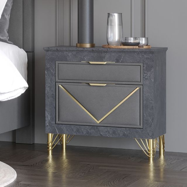 New Classic® Home Furnishings Symmetry Charcoal Nightstand-1