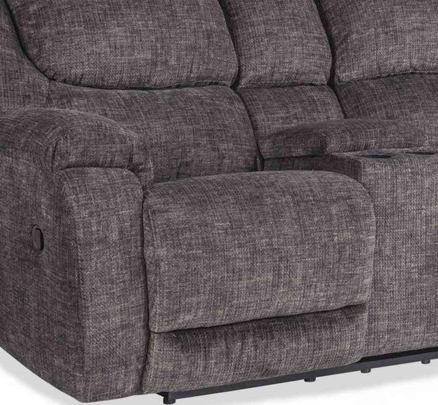 HomeStretch Apache Chocolate Reclining Console Loveseat-1