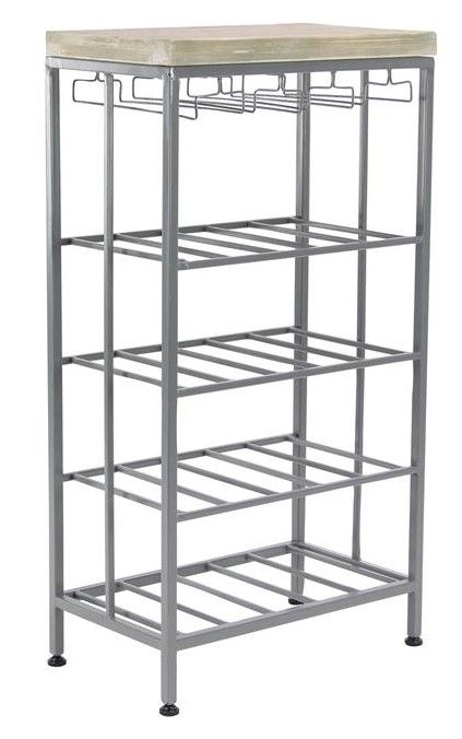 Deco Marche Gray Standing Wine Rack-0