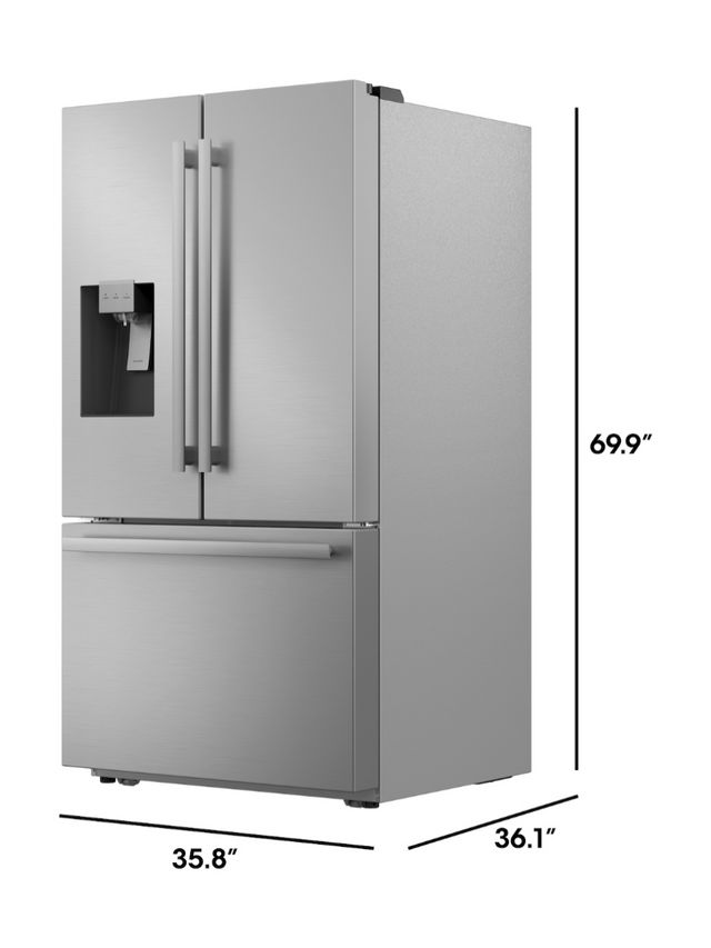 Sharp® 36 in. 28.9 Cu. Ft. Stainless Steel French Door Refrigerator-20