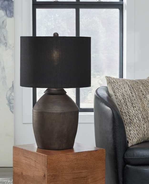 Signature Design by Ashley® Naareman Metallic Black Table Lamp-3