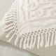 Olliix by Madison Park Ivory King/California King Laetitia Tufted Cotton Chenille Medallion Fringe Coverlet Set-5
