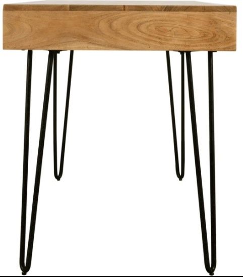 Jofran Inc. Rollins Natural Counter Table with Black Base-3
