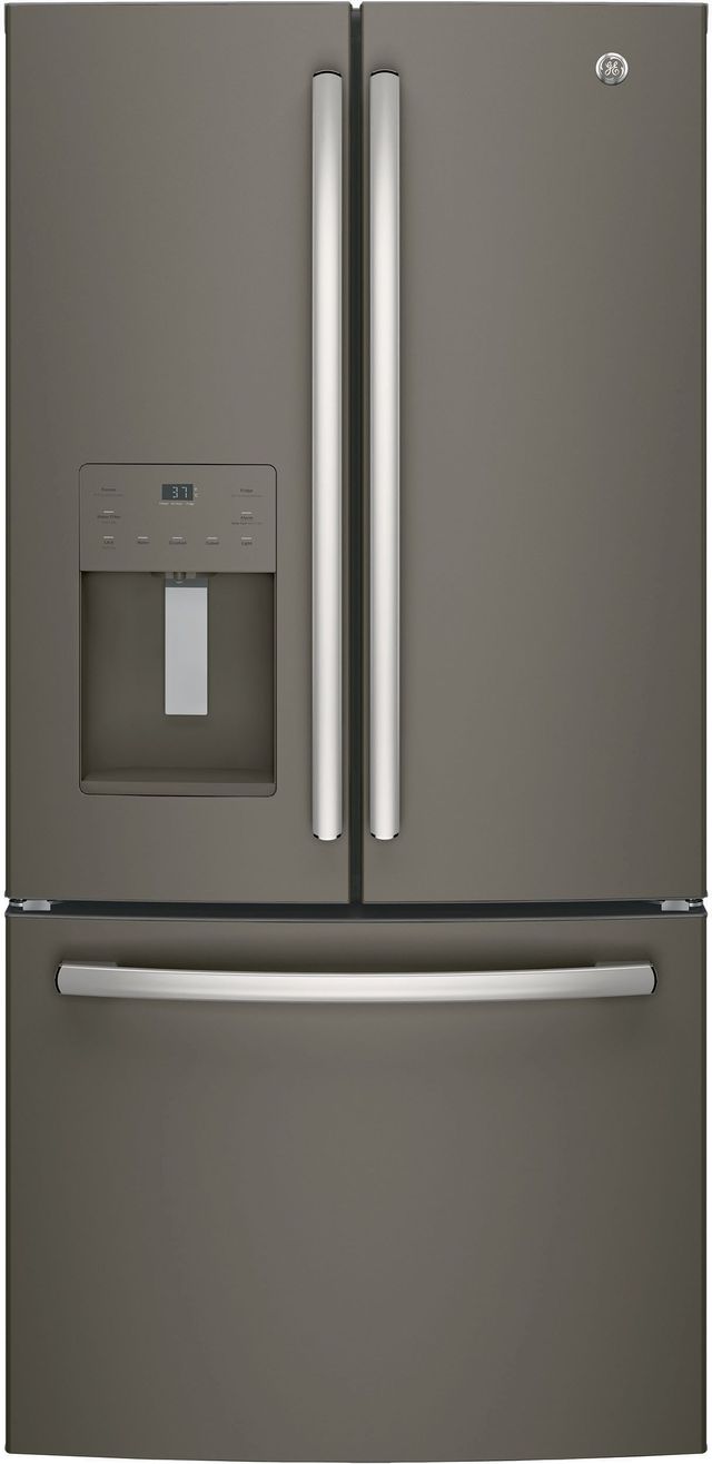 GE® 17.5 Cu. Ft. Slate Counter Depth French Door Refrigerator-0