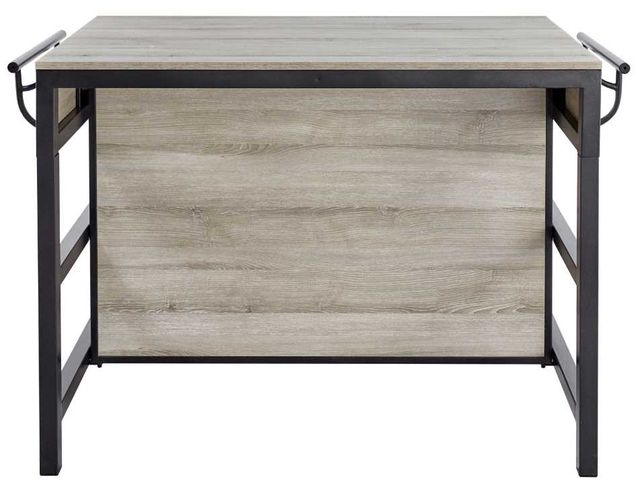Steve Silver Co. Carson Weathered Driftwood Counter Kitchen Table with Black Base-2