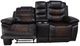 New Classic® Home Furnishings Nikko Brown Dual Power Reclining Console Loveseat-3