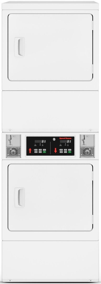 Speed Queen Commercial 27" White Commercial Stacked Dryer-0