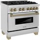 ZLINE Autograph Edition 36" Stainless Steel Pro-Style Dual Fuel Natural Gas Range-3