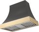 AGA Cascade 36" Slate Wall Mounted Range Hood  with Polished Brass Trim-0