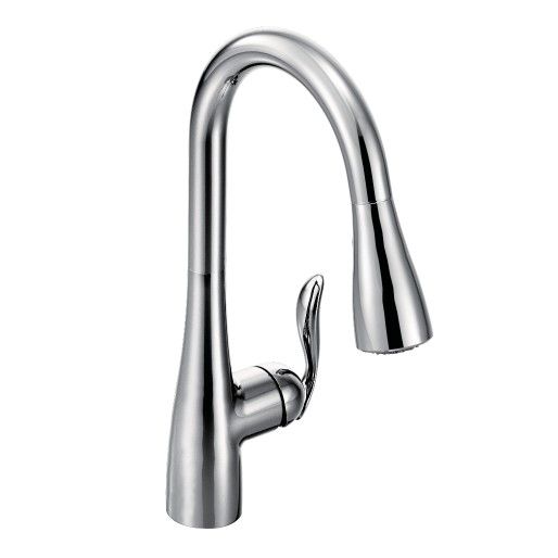 Moen® Arbor Chrome One-Handle High Arc Pulldown Kitchen Faucet-1