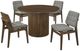 Coaster® Hamlyn 5-Piece Gray/Walnut Round Dining Table Set-0