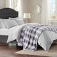 Olliix by Madison Park Zuri Grey 96x80" Polyester Faux Tip Dyed Brushed Fur Oversized Bed Throw-1