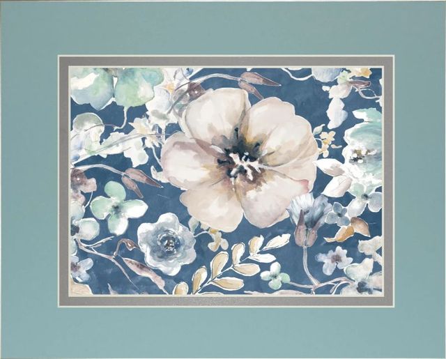 Classy Art Indigo Flower Beautiful II by Patricia Pinto Wall Art-1