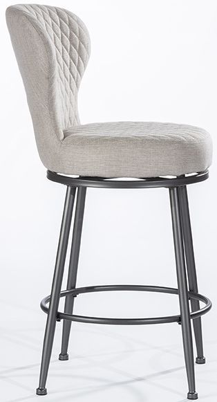 HH2 Home Melange Ivory Upholstered Counter Stool-3