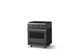 Viking® 5 Series 30" Cast Black Pro Style Dual Fuel (LP) Range with Brushed Brass Trim-2