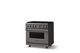 Viking® 5 Series 36" Damascus Gray Pro Style Gas (NG) Range with Polished Chrome Trim-2