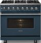 Viking® 5 Series 36" Squall Pro Style Dual Fuel (NG) Range with Polished Chrome Trim-2