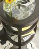 Hammary® Urbana Glass Top Round Cocktail Table with Dark Oak Base-2