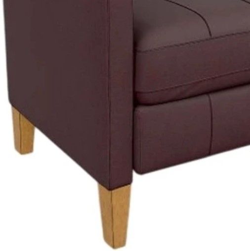 Best® Home Furnishings Customizable Janae Leather Manual High Leg Recliner with Honey Birch Legs-4