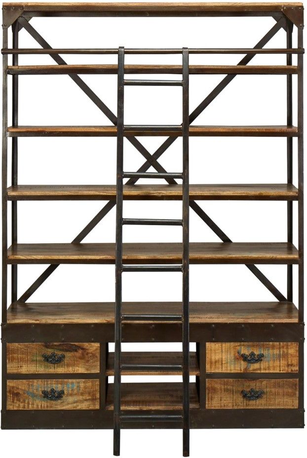 Jaipur Furniture Vintage Sawan Large Library Bookcase-1