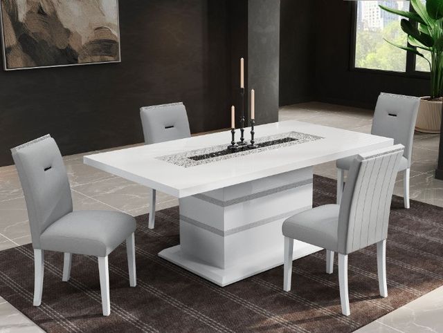 Global Furniture USA Monaco Light Gray Dining Chair-1