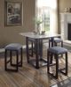ACME Furniture Razo White Marble Top Counter Height Table with Weathered Espresso Base-0