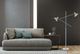 Cal® Lighting & Accessories Canterbury Brushed Steel Metal Adjustable Floor Lamp-1