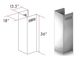 ZLINE 36" Stainless Steel Chimney Extension -2