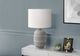 Monarch Specialties Inc. Grey Ceramic Table Lamp with Ivory Shade-2