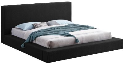 Meridian Furniture Terra Black Upholstered Queen Panel Bed-0