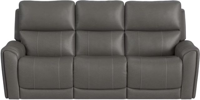 Flexsteel® Carter Smoke Power Reclining Sofa with Console -3