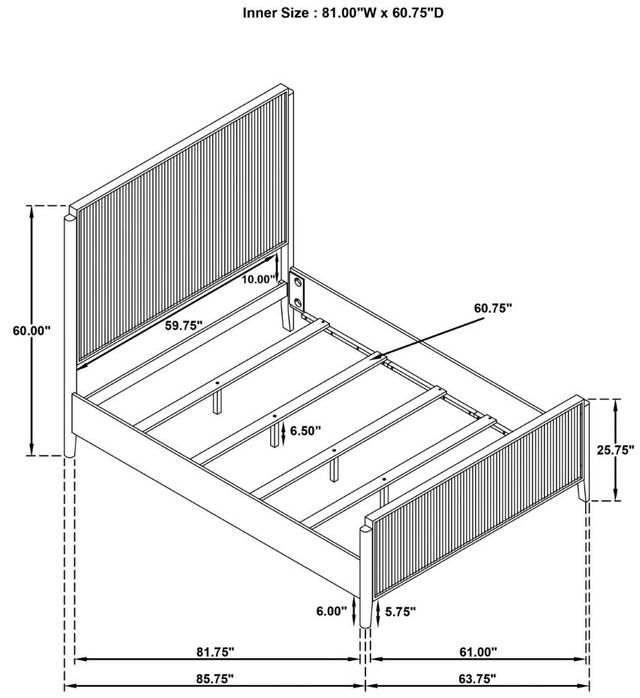 Coaster® Brookmead Black Queen Panel Bed-3