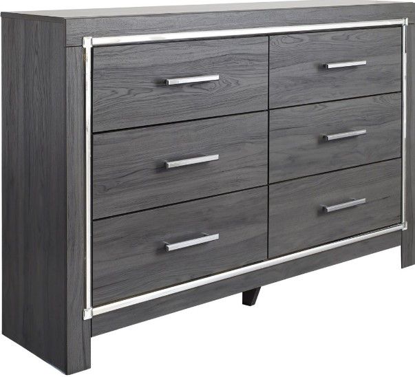 Signature Design by Ashley® Lodanna 4-Piece Gray King Panel Bed Set-2